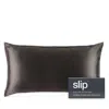 Slip For Beauty Sleep Pure Silk Queen Pillowcase In Charcoal