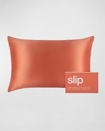 Slip Pure Silk Pillowcase, Queen In Coral