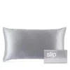 Slip For Beauty Sleep Pure Silk Queen Pillowcase In Silver