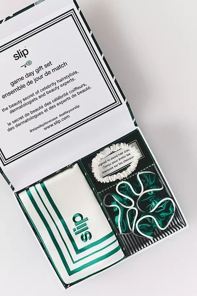 Slip Pure Silk Queen Game Day Giftset In Green