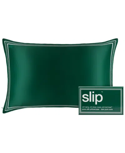 Slip Pure Silk Queen Pillowcase In Green