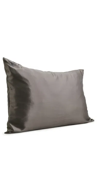 Slip Pure Silk Queen Pillowcase Charcoal In Gray