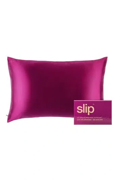 Slip Pure Silk Queen Pillowcase In Purple