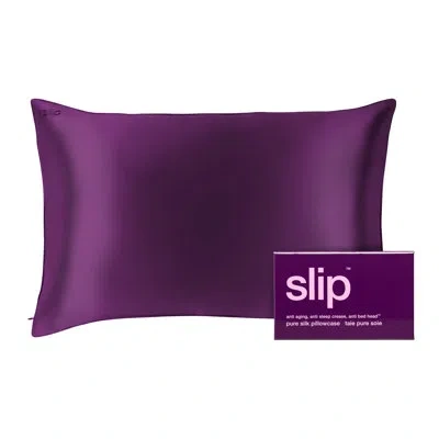 Slip Pure Silk Queen Pillowcase In Purple