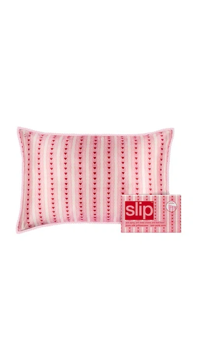 Slip Pure Silk Queen Pillowcase With Lace Trim (limited Edition) In Pink