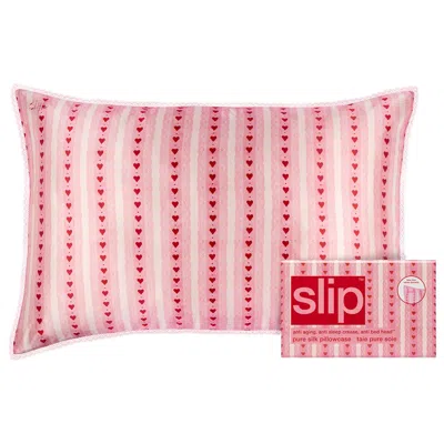 Slip Pure Silk Queen Pillowcase With Lace Trim In Sweetie 9.46 Oz/268 ml In Pink