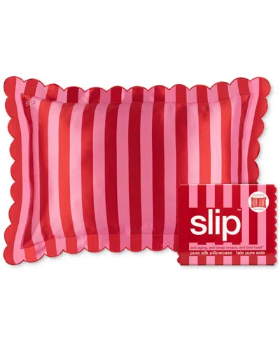Slip Pure Silk Queen Pillowcase With Scalloped Edge In Sunshade