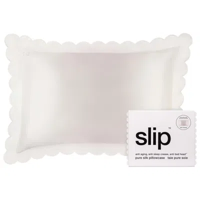 Slip Pure Silk Queen Pillowcase With Scalloped Edge Wf/wf