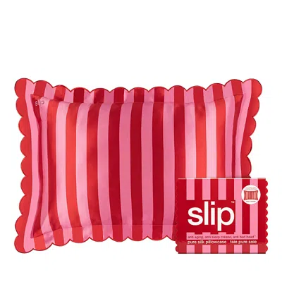 SLIP SLIP PURE SILK SCALLOPED EDGE PILLOWCASE, QUEEN