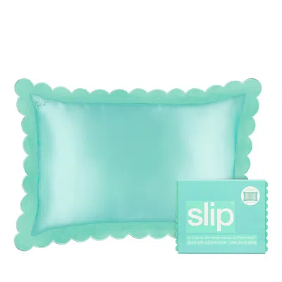 SLIP SLIP PURE SILK SCALLOPED EDGE PILLOWCASE, QUEEN