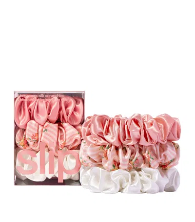 Slip Womens Petal Classic Silk Scrunchies Pack Of 12 In Pink