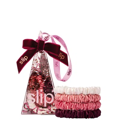 SLIP PURE SILK SKINNY SCRUNCHIE ORNAMENT - CANDY CANE ($44 VALUE)