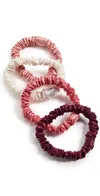 Slip Sweetie Pie Skinny Silk Pack Of Four Scrunchie Ornament In Multi