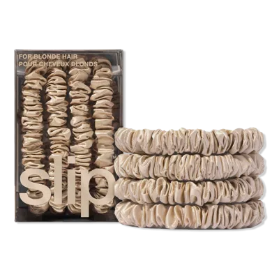 Slip Pure Silk Skinny Scrunchies - Blonde In Brown