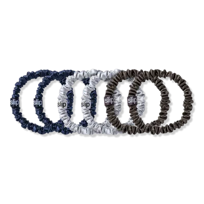 Slip Pure Silk Skinny Scrunchies - Midnight In Blue