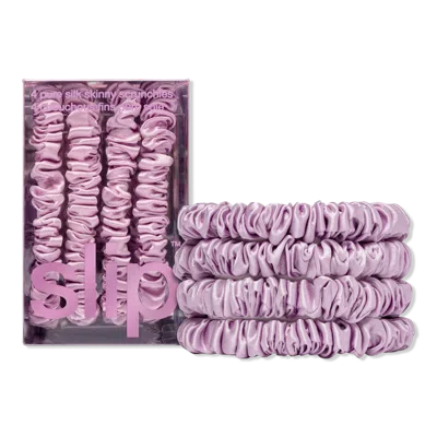 Slip Pure Silk Skinny Scrunchies - Wildflower - Wildflower In Purple