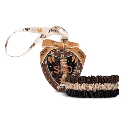Slip Pure Silk Skinny Scrunchies Ornament Gift Set In Multi