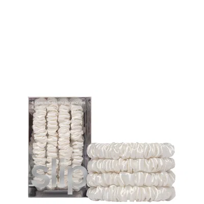 Slip Pure Silk Skinny Scrunchies (various Colors) In White