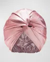 Slip Pure Silk Turban In Pink