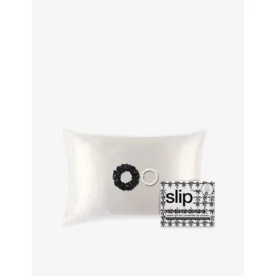Slip Queen Lace-trim Gift Set In White