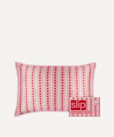 Slip Queen Lace Trim Sweetie Pillowcase In Pink