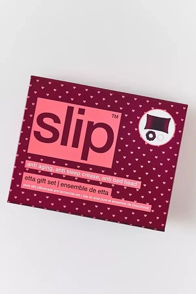 Slip Queen Pillowcase Gift Set Crimson Etta In Multi