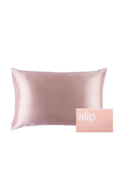 Slip Queen/standard Pure Silk Pillowcase In Pink