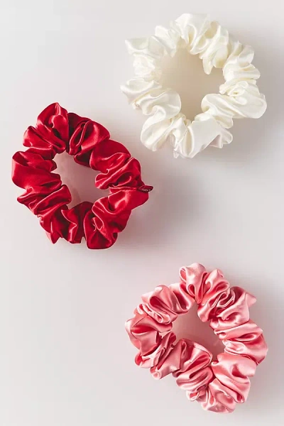 Slip Rosy Silk Scrunchies, Set Of 3 In Multi