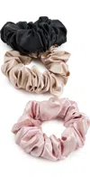 Slip Set Of 3 Large Silk Scrunchies Multi In Multi