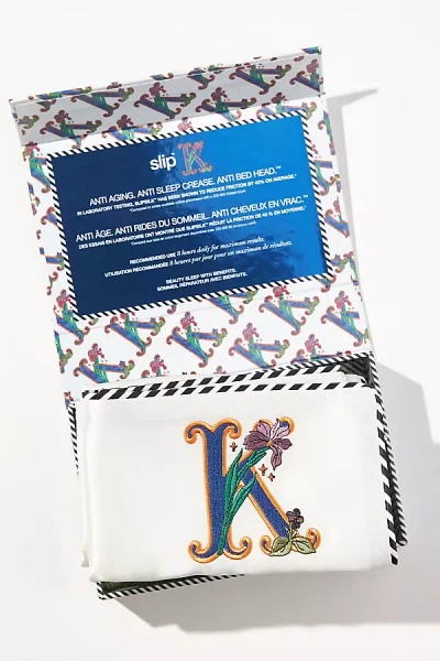 Slip Silk Initial Collection Queen Pillowcase In White