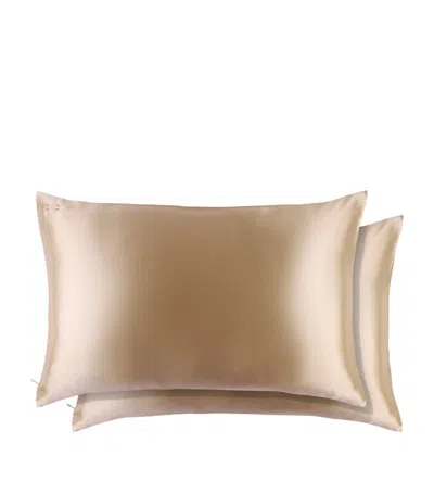 Slip Silk Queen Pillowcase (set Of 2) In Caramel
