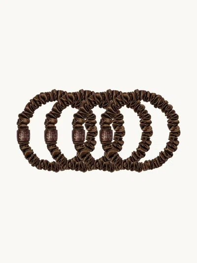Slip Silk Scrunchies In Brown