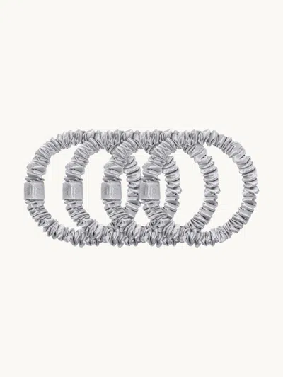 Slip Silk Scrunchies In Silver