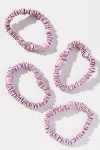 Slip Silk Skinny Scrunchie Set In Purple