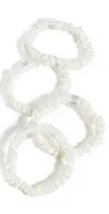 Slip Skinny Scrunchie Set White In White