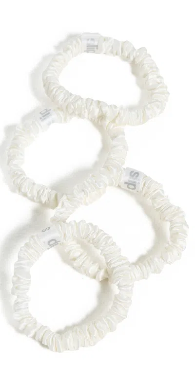 Slip Skinny Scrunchie Set White