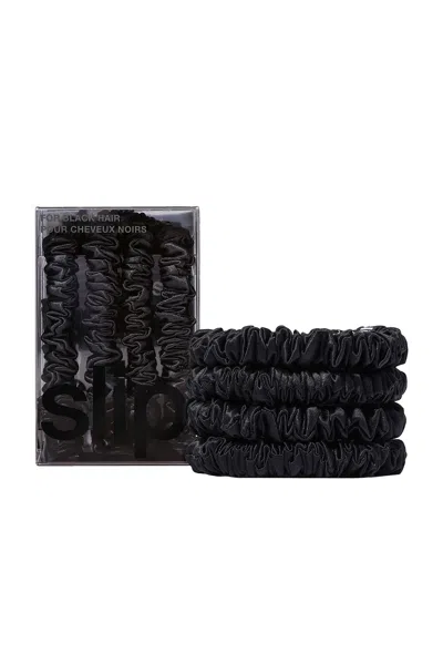 Slip Skinny Scrunchies 4 Pack In Black