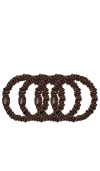 Slip Back To Basics Pure Silk Skinny Scrunchies In Dark Brown