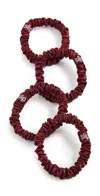 Slip Skinny Scrunchies Maroon In Burgundy