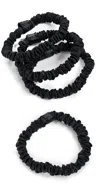 Slip Skinny Scrunchies Set Of 4 Black In Black