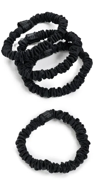 Slip Skinny Scrunchies Set Of 4 Black