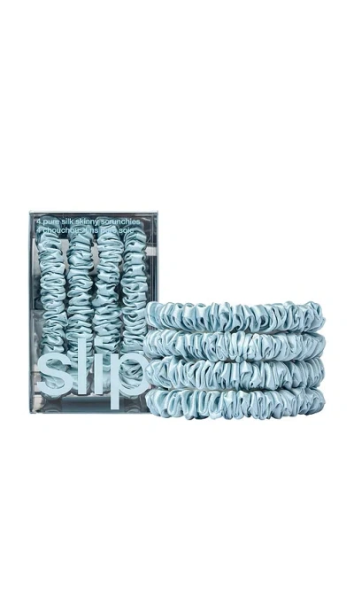 Slip Skinny Scrunchies Set Of 4 In Blue