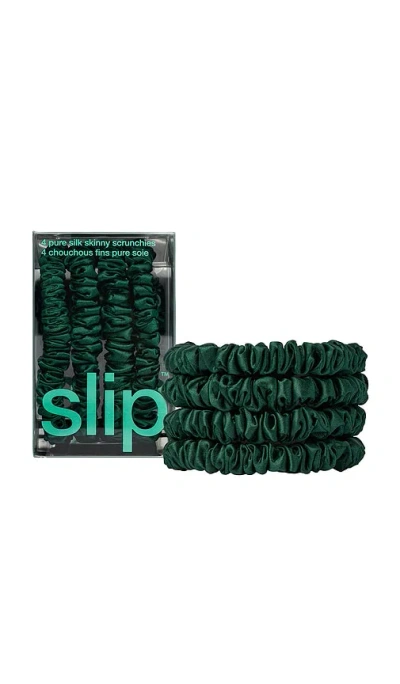 Slip Skinny Scrunchies Set Of 4 In Green