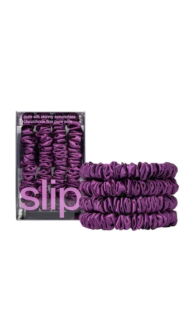 Slip Skinny Scrunchies Set Of 4 In Purple