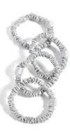 Slip Skinny Scrunchies Silver In Silver