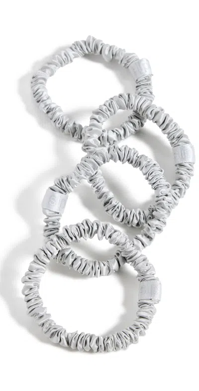 Slip Skinny Scrunchies Silver