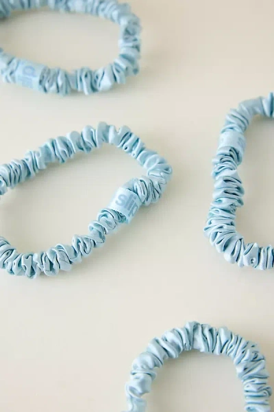 Slip Skinny Silk Scrunchies In Blue