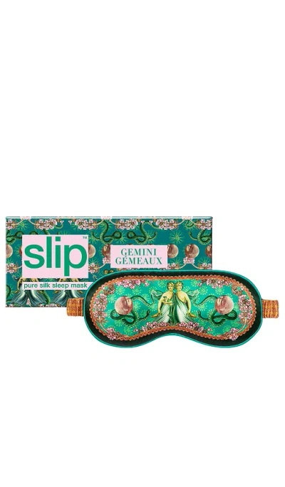 Slip Womens Gemini Graphic-print Silk Eye Mask In Green