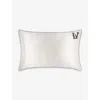 Slip W Queen Letter-embroidered Silk Pillowcase 51cm X 76cm