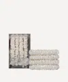 Slip White Skinny Silk Scrunchie Set Of Four